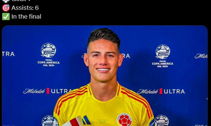 FENOMENALNE liczby Jamesa na Copa America 2024 <3